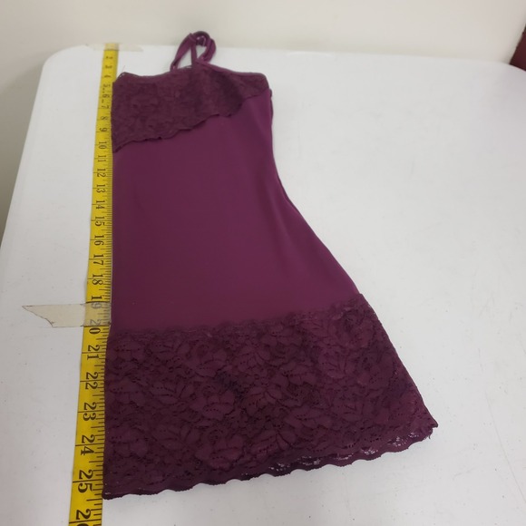 Studio‎ Y Womens Y2K Lace Trim Cami Size M Purple Elena Gilbert Bias Preppy 90S - Picture 8 of 10